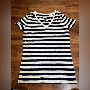 Merona Blue & White Striped Shirt, L